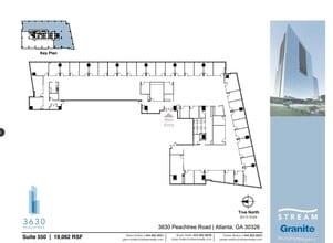 3630 Peachtree Rd NE, Atlanta, GA à louer Plan d’étage– Image 2 sur 3