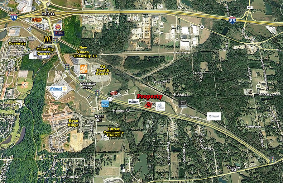 Lot 2 Chantilly Pl, Pike Road, AL à vendre - Aérien – Image 3 sur 3
