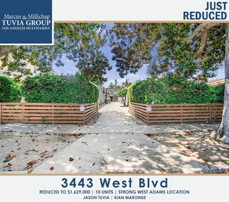 Plus de détails pour 3443 West Blvd, Los Angeles, CA - Logement à vendre