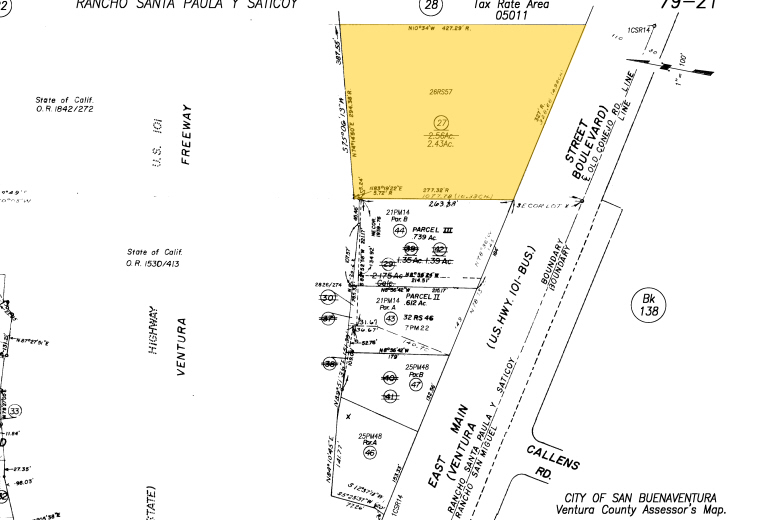 4001-4017 E Main St, Ventura, CA à vendre - Plan cadastral – Image 2 sur 7