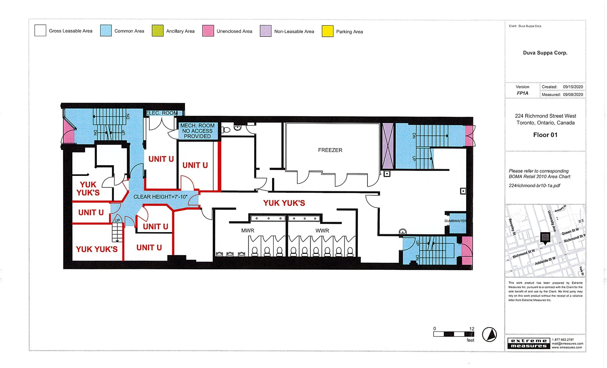 224-226 Richmond St W, Toronto, ON à louer Plan d’étage– Image 1 sur 3