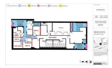 224-226 Richmond St W, Toronto, ON à louer Plan d’étage– Image 1 sur 3