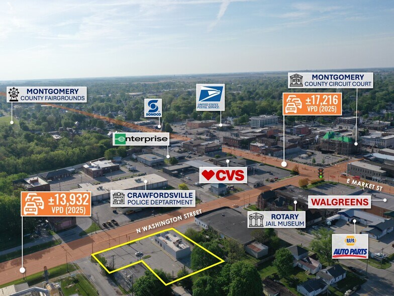 309 N Washington St, Crawfordsville, IN à vendre - Photo de l’immeuble – Image 3 sur 10