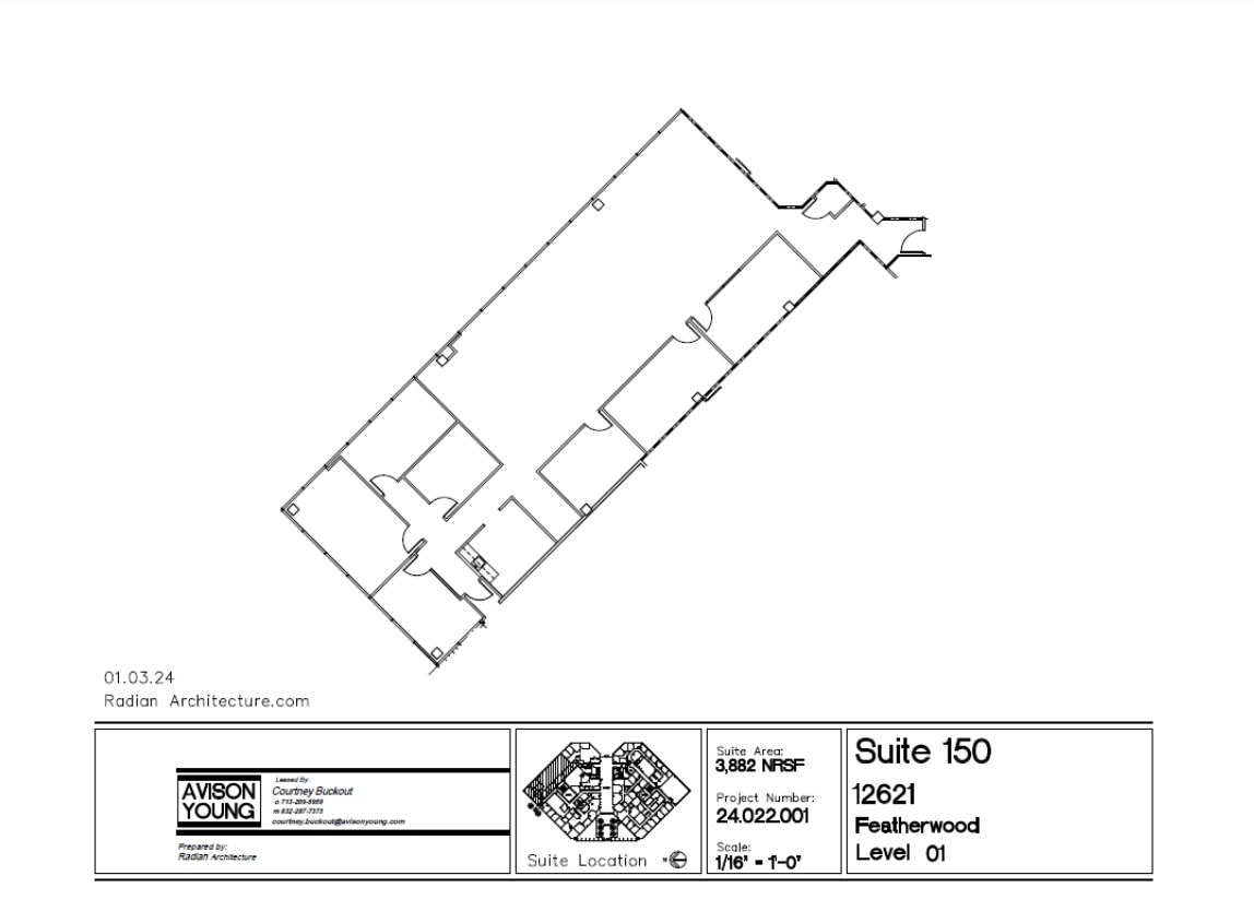 12621 Featherwood Dr, Houston, TX à louer Plan d’étage– Image 1 sur 1