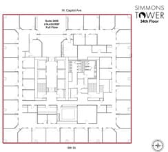 425 W Capitol Ave, Little Rock, AR à louer Plan d’étage– Image 1 sur 4