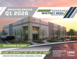 Plus de détails pour 1786 Whitney Mesa Dr, Henderson, NV - Industriel/Logistique à louer