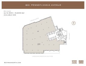 601 Pennsylvania Ave NW, Washington, DC à louer Plan d’étage– Image 1 sur 2