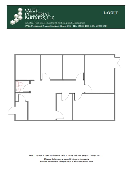 245 W Roosevelt Rd, West Chicago, IL à louer Plan d’étage– Image 1 sur 2