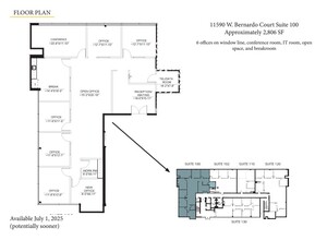 11590 W Bernardo Ct, San Diego, CA à louer Plan d’étage– Image 1 sur 1