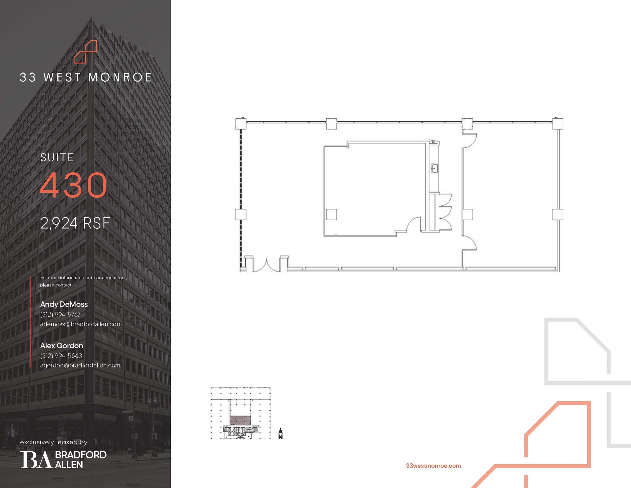 33 W Monroe St, Chicago, IL à louer Plan d’étage– Image 1 sur 1