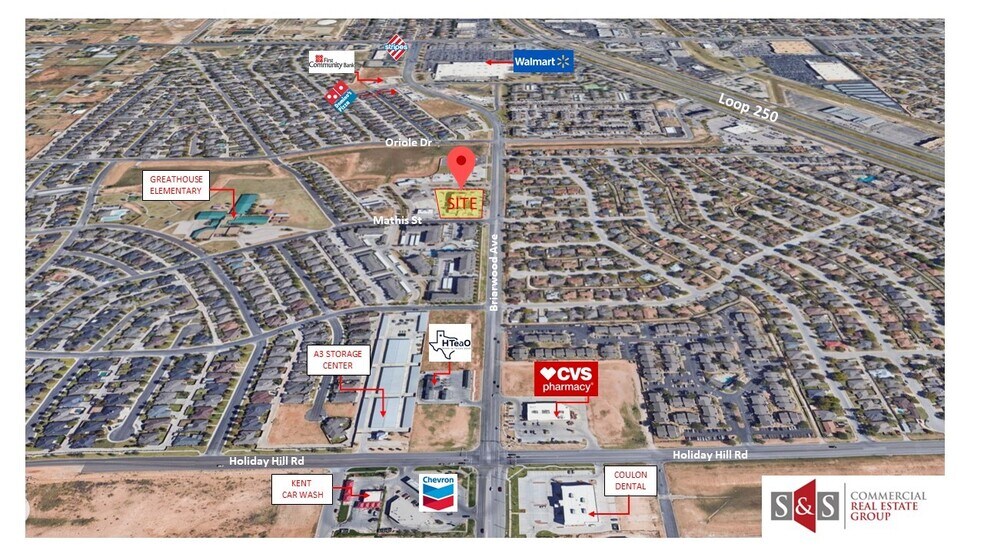 5000 Briarwood Ave, Midland, TX à vendre - Aérien – Image 3 sur 5