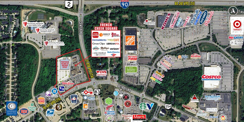 36040-36192 Detroit Rd, Avon, OH à louer - Aérien – Image 2 sur 7