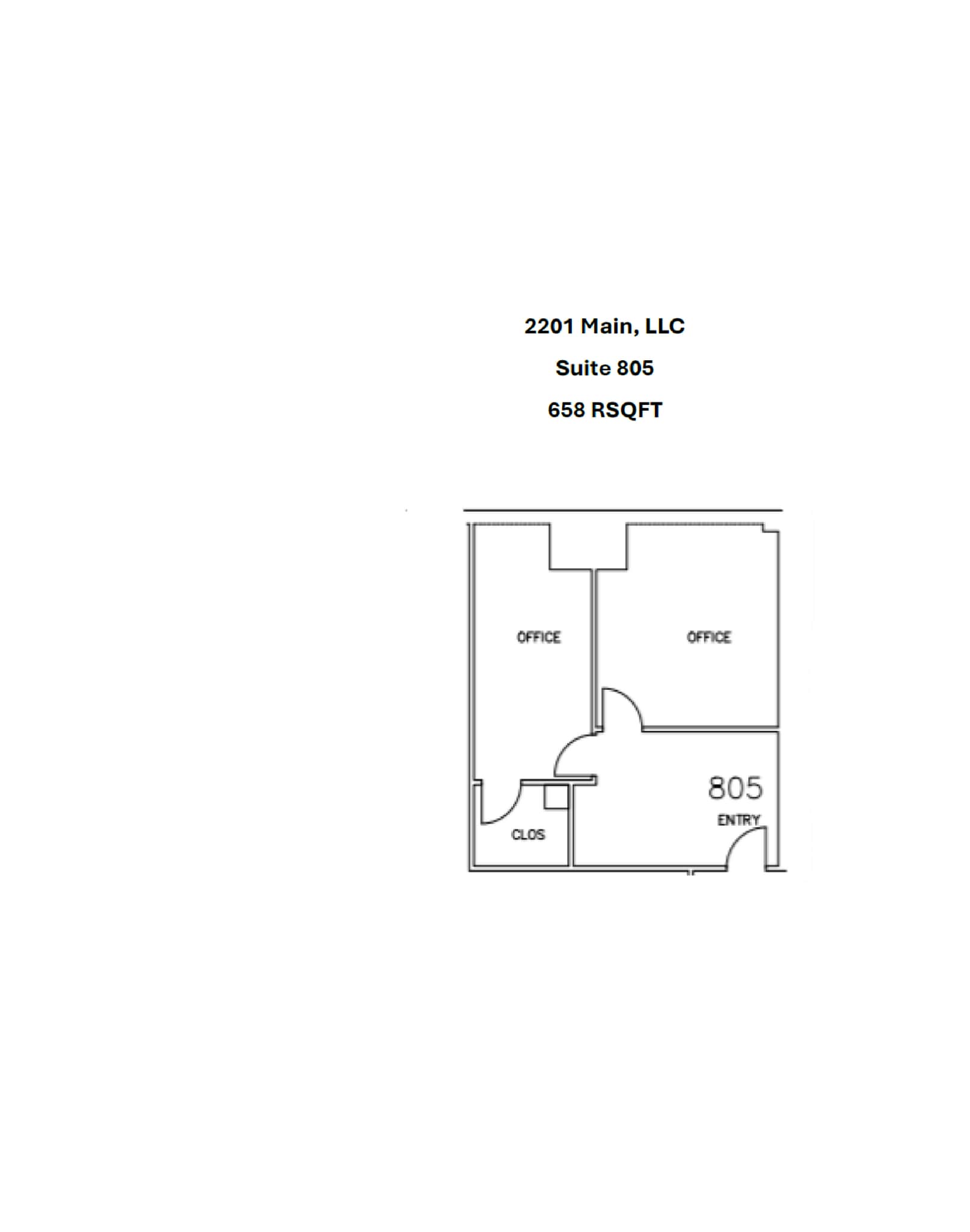 2201 Main St, Dallas, TX à louer Plan d’étage type– Image 1 sur 1