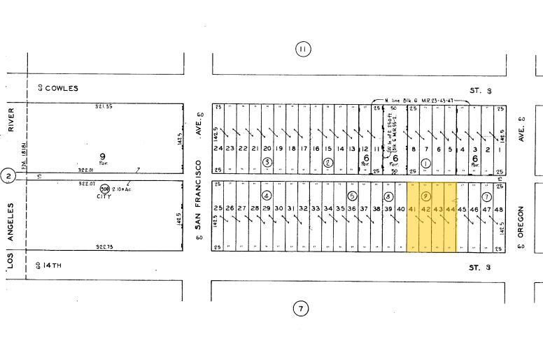 717-727 W 14th St, Long Beach, CA à louer - Plan cadastral – Image 3 sur 6