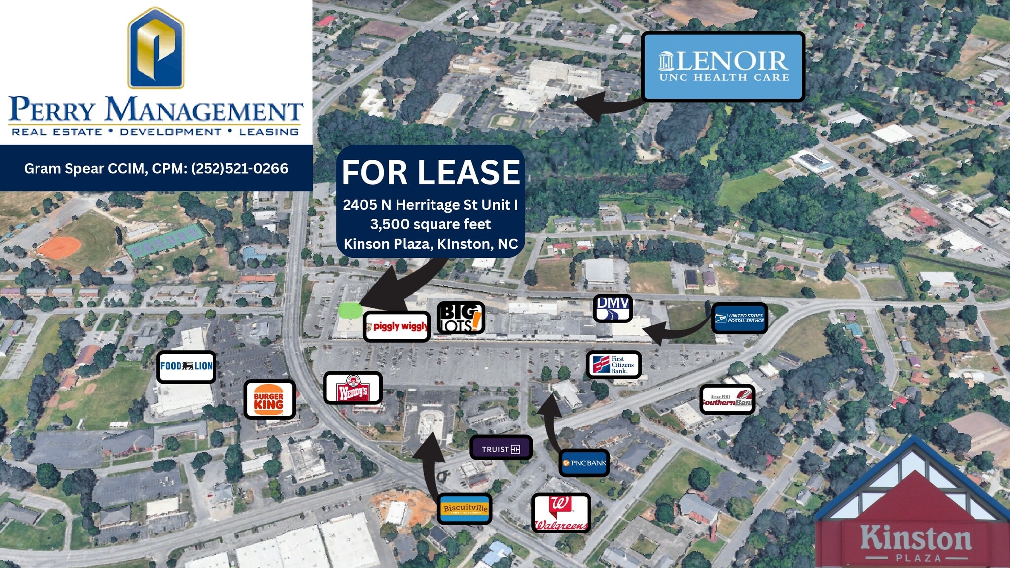 2400-2405 N Heritage St, Kinston, NC à louer Plan de site– Image 1 sur 2