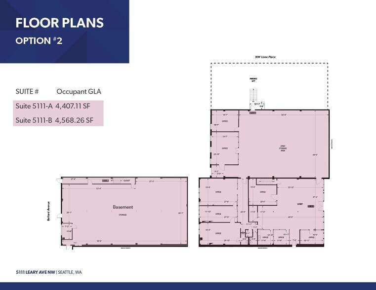 5111 Leary Ave NW, Seattle, WA à louer - Plan d’étage – Image 2 sur 6