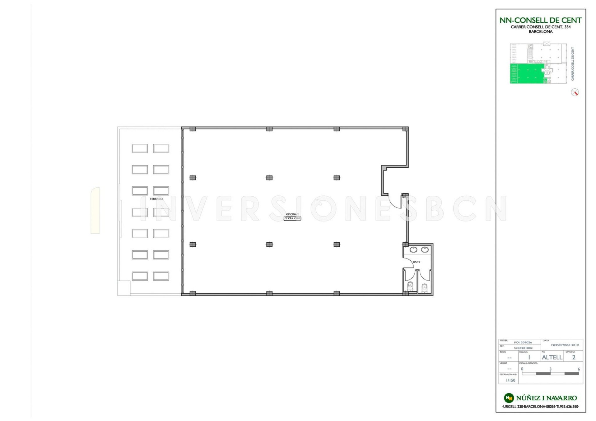 Bureau dans Barcelone, Barcelona à louer Plan de site– Image 1 sur 2