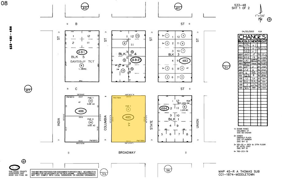 402 W Broadway, San Diego, CA à louer - Plan cadastral – Image 2 sur 24