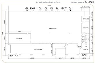 1135 Walsh Ave, Santa Clara, CA à louer Plan d’étage– Image 2 sur 2