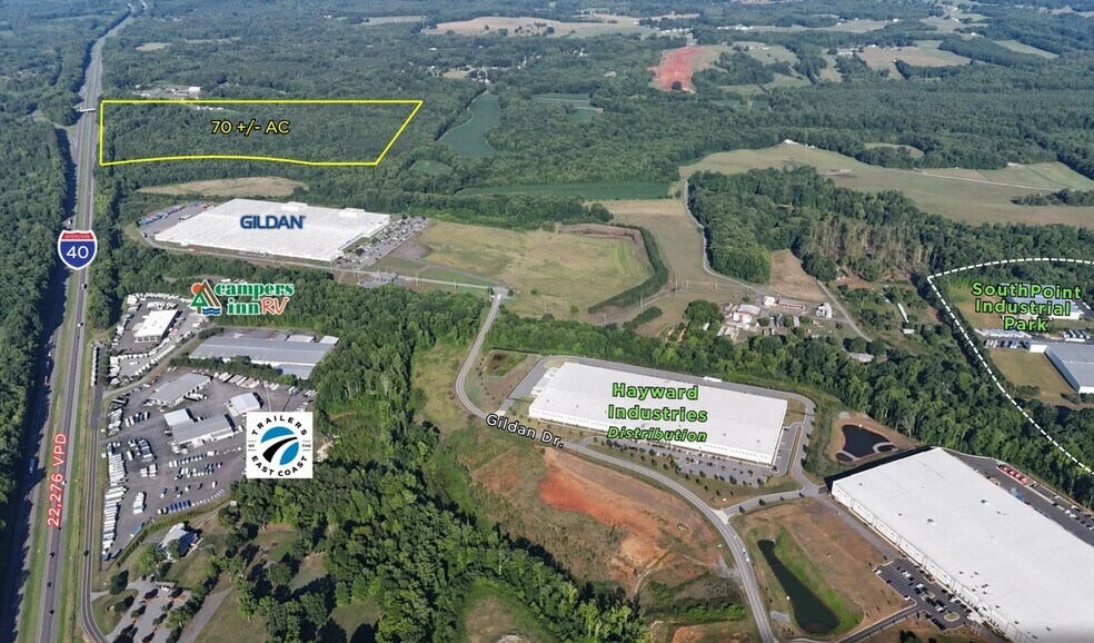 Hwy 64 & I-40, Mocksville, NC à vendre - Aérien – Image 1 sur 3
