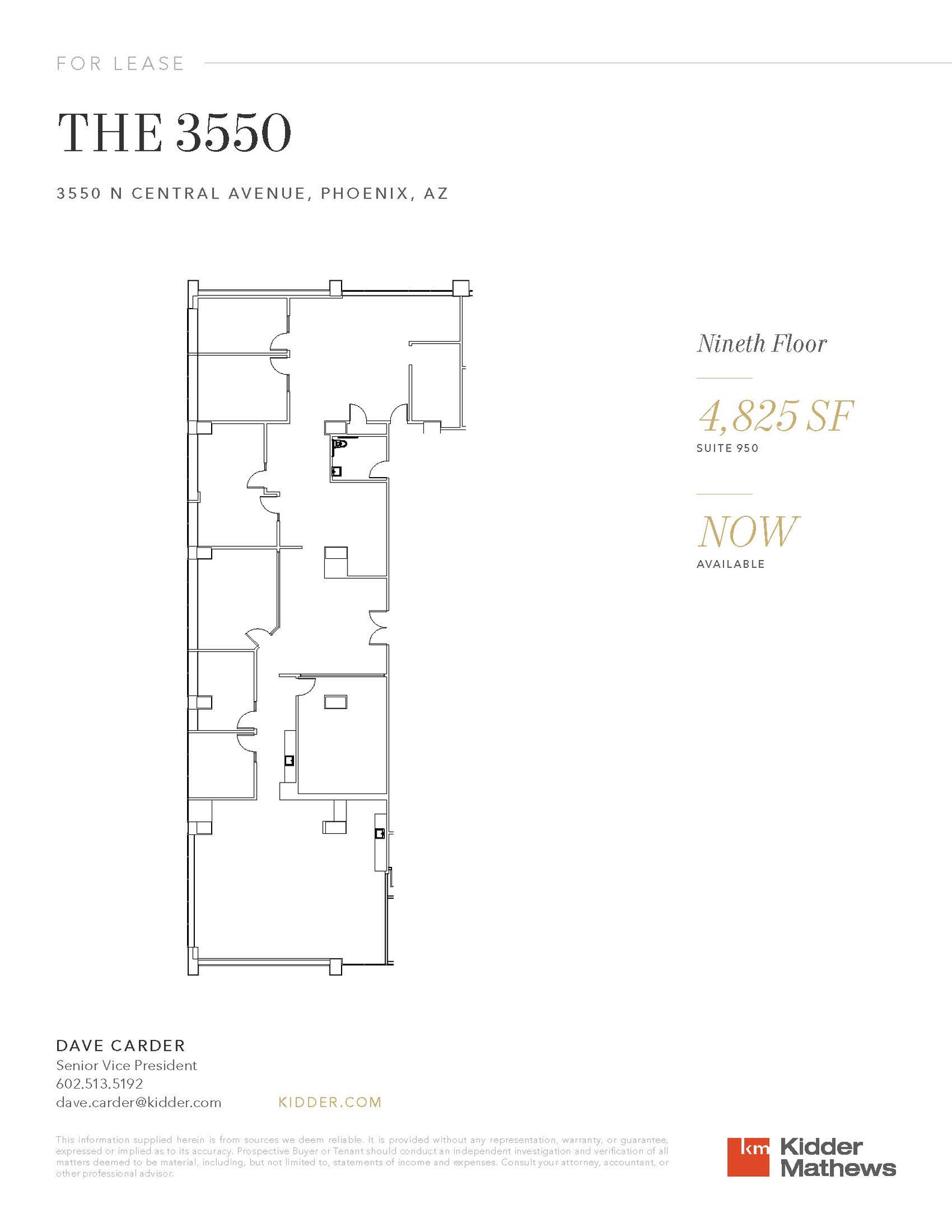 3550 N Central Ave, Phoenix, AZ à louer Plan d’étage– Image 1 sur 1