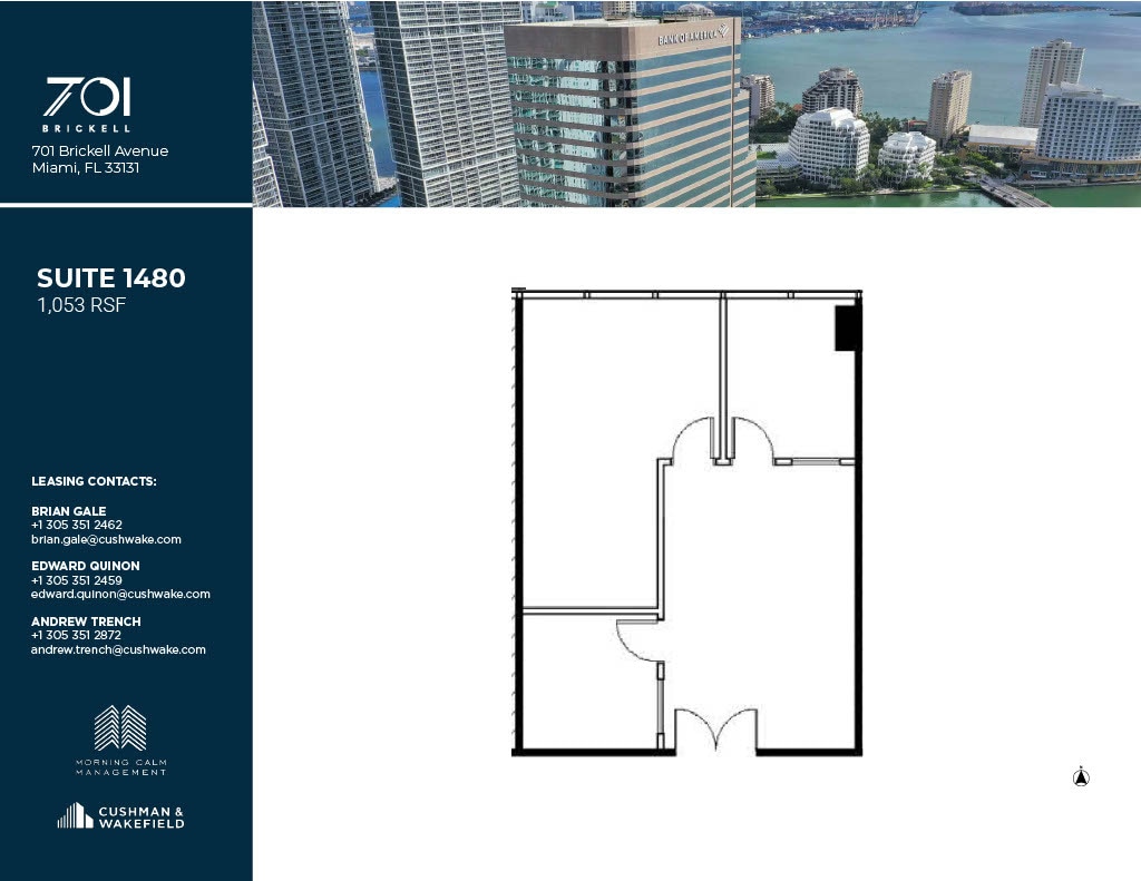 701 Brickell Ave, Miami, FL à louer Plan d’étage– Image 1 sur 1