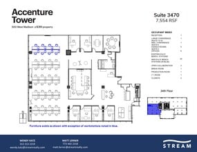 500 W Madison St, Chicago, IL à louer Plan d’étage– Image 1 sur 1