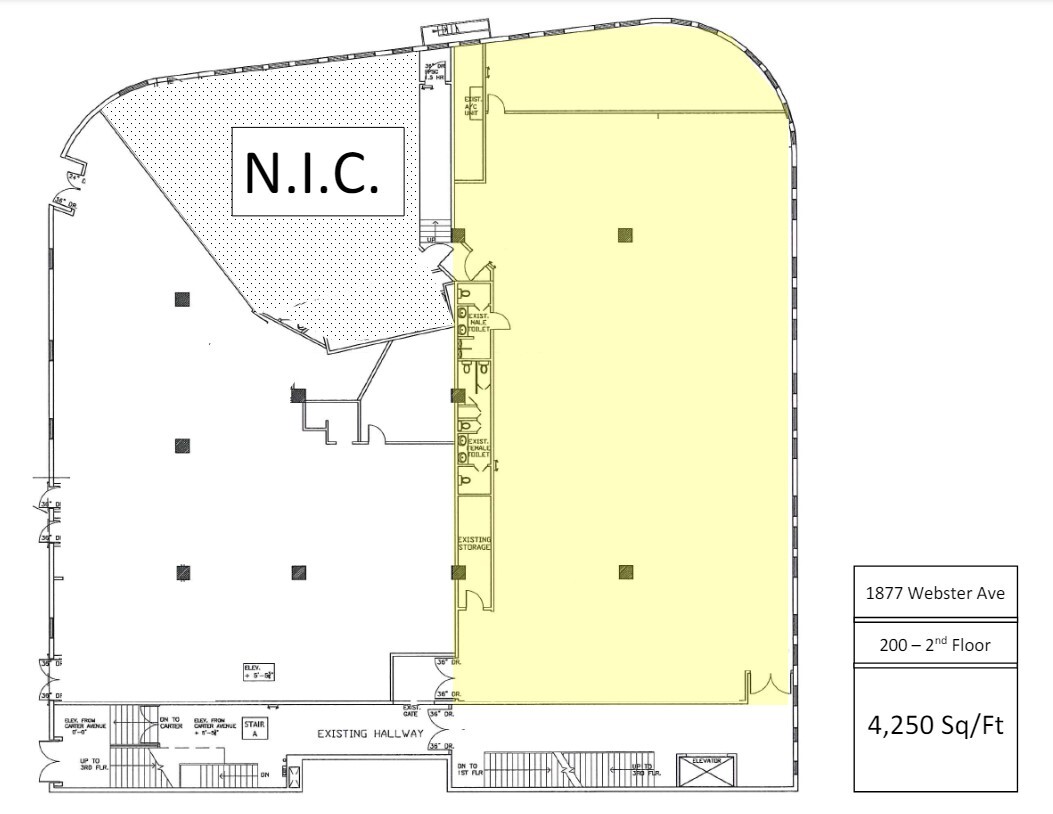 1877 Webster Ave, Bronx, NY à louer Plan d’étage– Image 1 sur 4