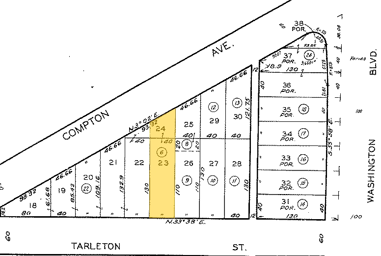 1651 Compton Ave, Los Angeles, CA à louer - Plan cadastral – Image 2 sur 4