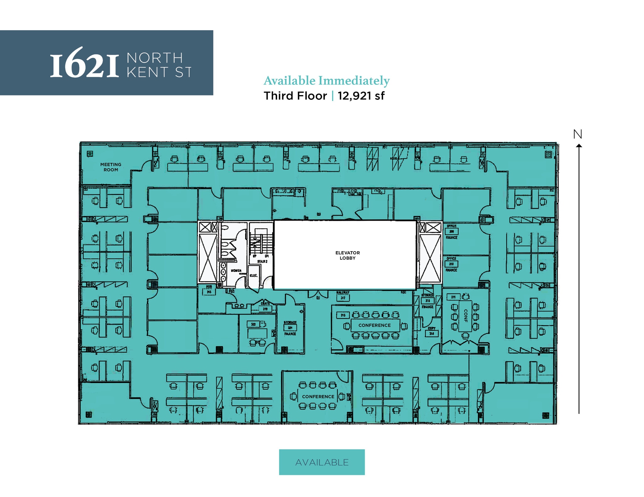 1621 N Kent St, Arlington, VA à louer Plan d’étage– Image 1 sur 1