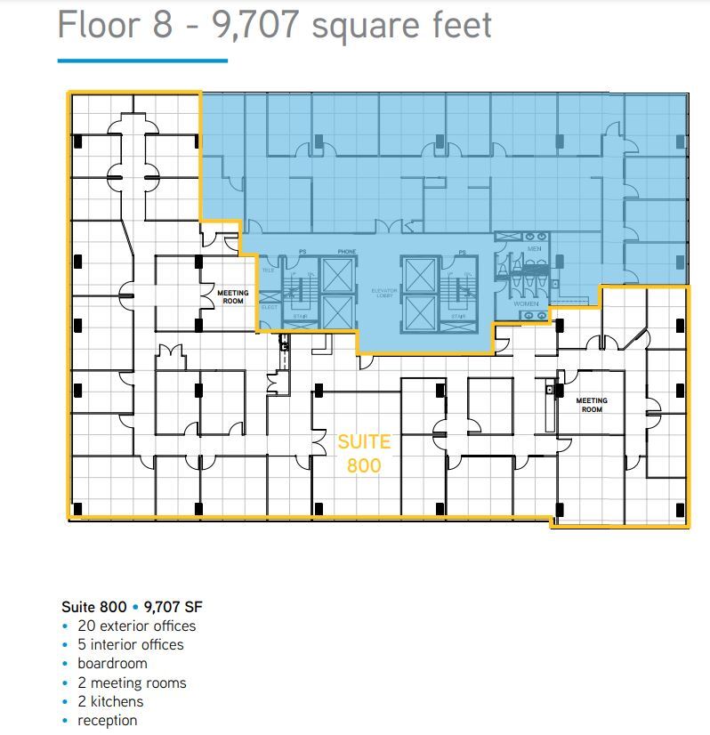 840 7th Ave SW, Calgary, AB à louer Plan d’étage– Image 1 sur 1