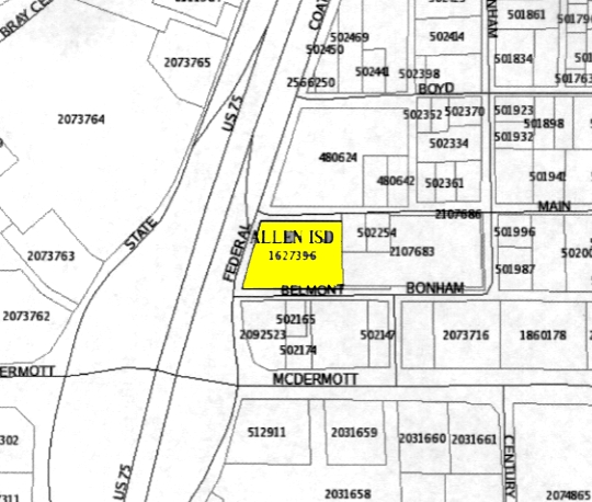 515 W Main St, Allen, TX à louer - Plan cadastral – Image 2 sur 6