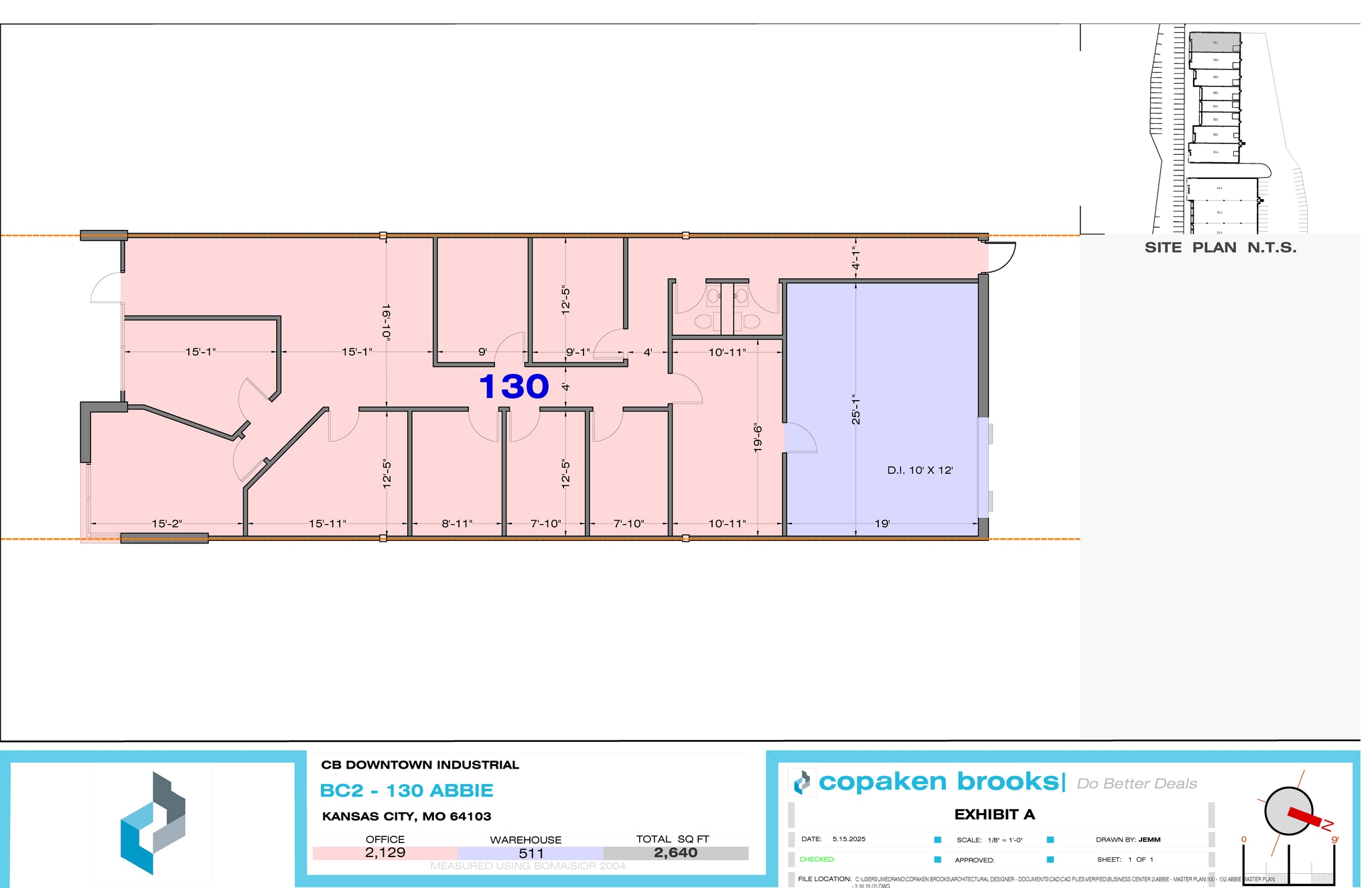 100-132 Abbie Ave, Kansas City, KS à louer Plan d’étage– Image 1 sur 1