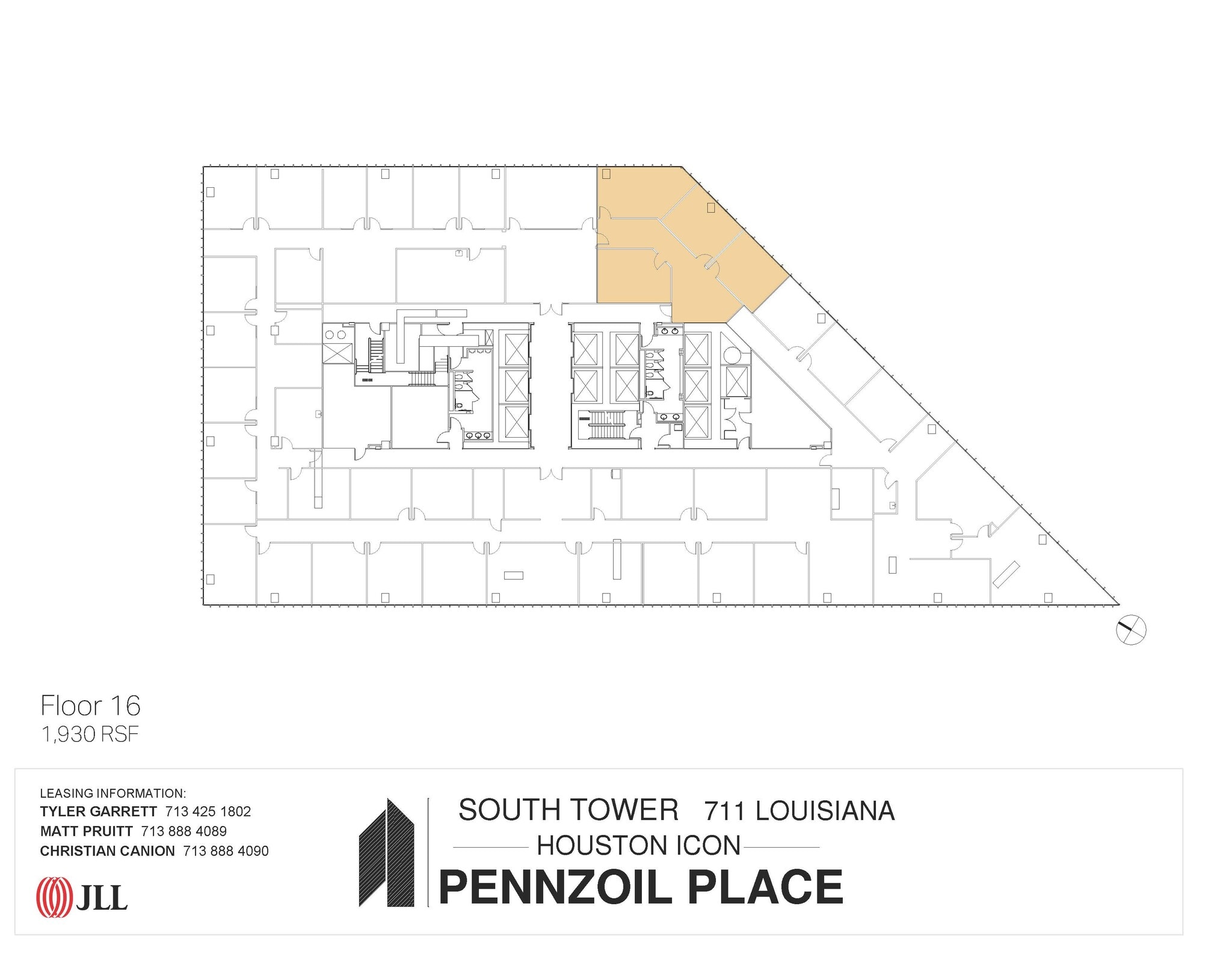 711 Louisiana St, Houston, TX à louer Plan d’étage– Image 1 sur 1