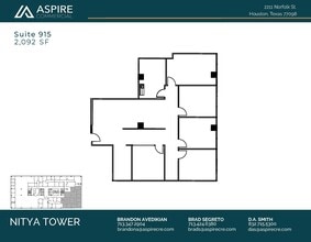 2211 Norfolk St, Houston, TX à louer Plan d’étage– Image 1 sur 1