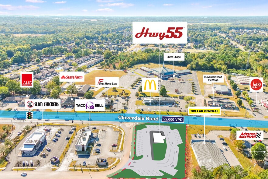 3306 Cloverdale rd, Florence, AL à louer - Aérien – Image 2 sur 6