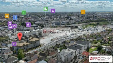 Chartres - Vue aérienne vue de carte