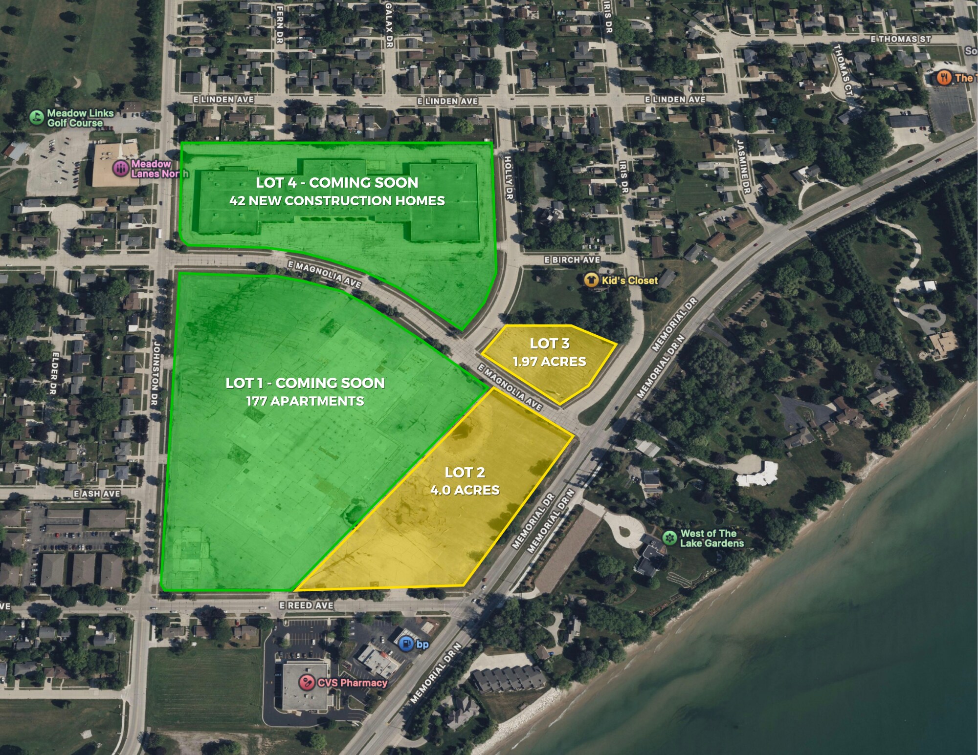 0 E Magnolia Ave, Manitowoc, WI à vendre Aérien– Image 1 sur 14