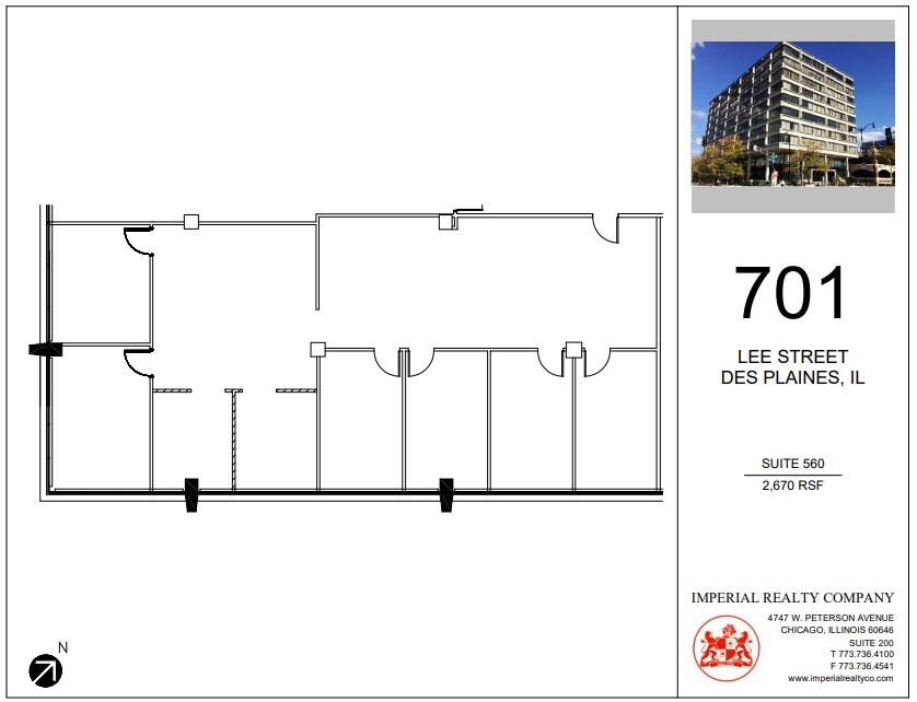 701 Lee St, Des Plaines, IL à louer Plan d’étage– Image 1 sur 5