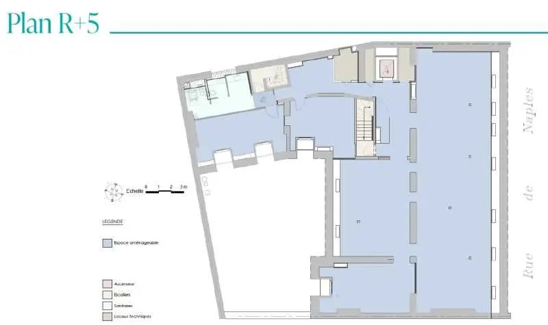 36 Rue De Naples, Paris à louer Plan d’étage– Image 1 sur 2