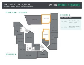 25115 Avenue Stanford, Valencia, CA à louer Plan d’étage– Image 2 sur 7