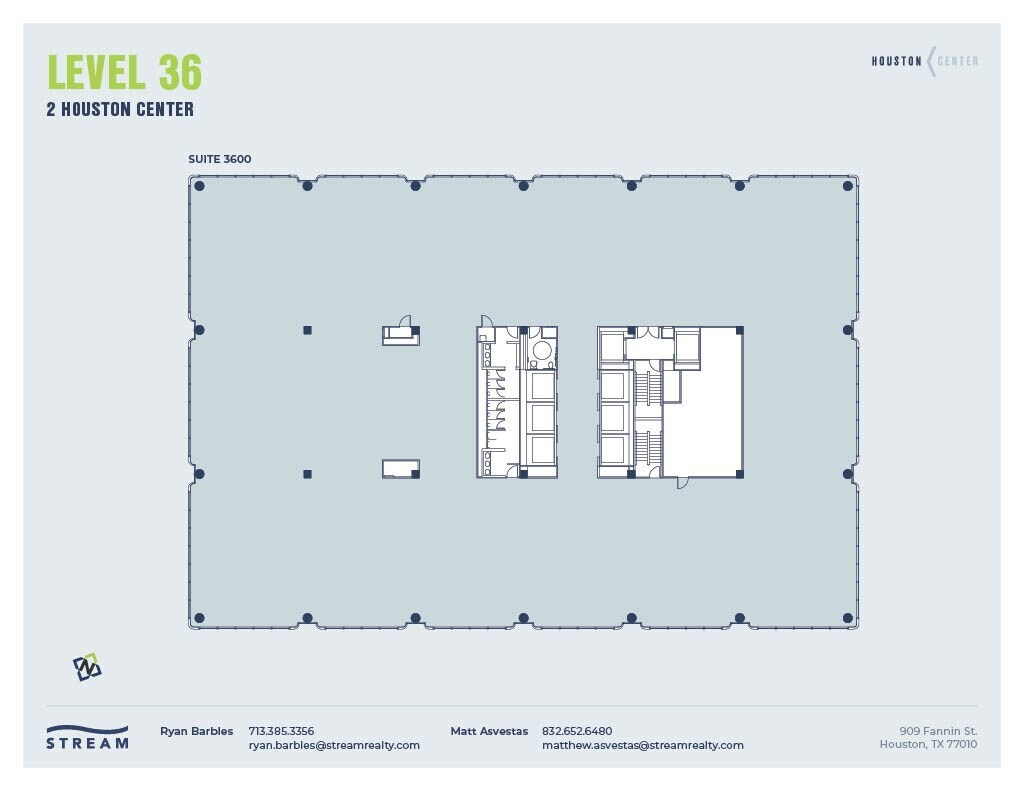 909 Fannin St, Houston, TX à louer Plan d’étage– Image 1 sur 11