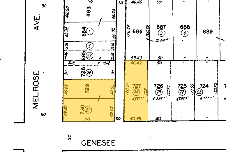 7718-7720 Melrose Ave, Los Angeles, CA à louer - Plan cadastral – Image 2 sur 2