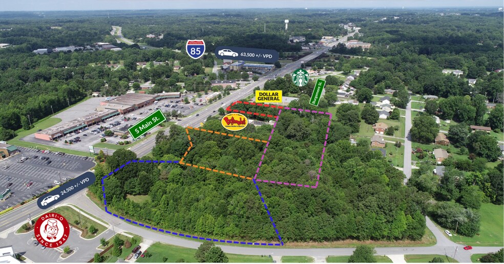 Main St at Rand Blvd portefeuille de 4 biens à vendre sur LoopNet.fr - Aérien – Image 3 sur 3