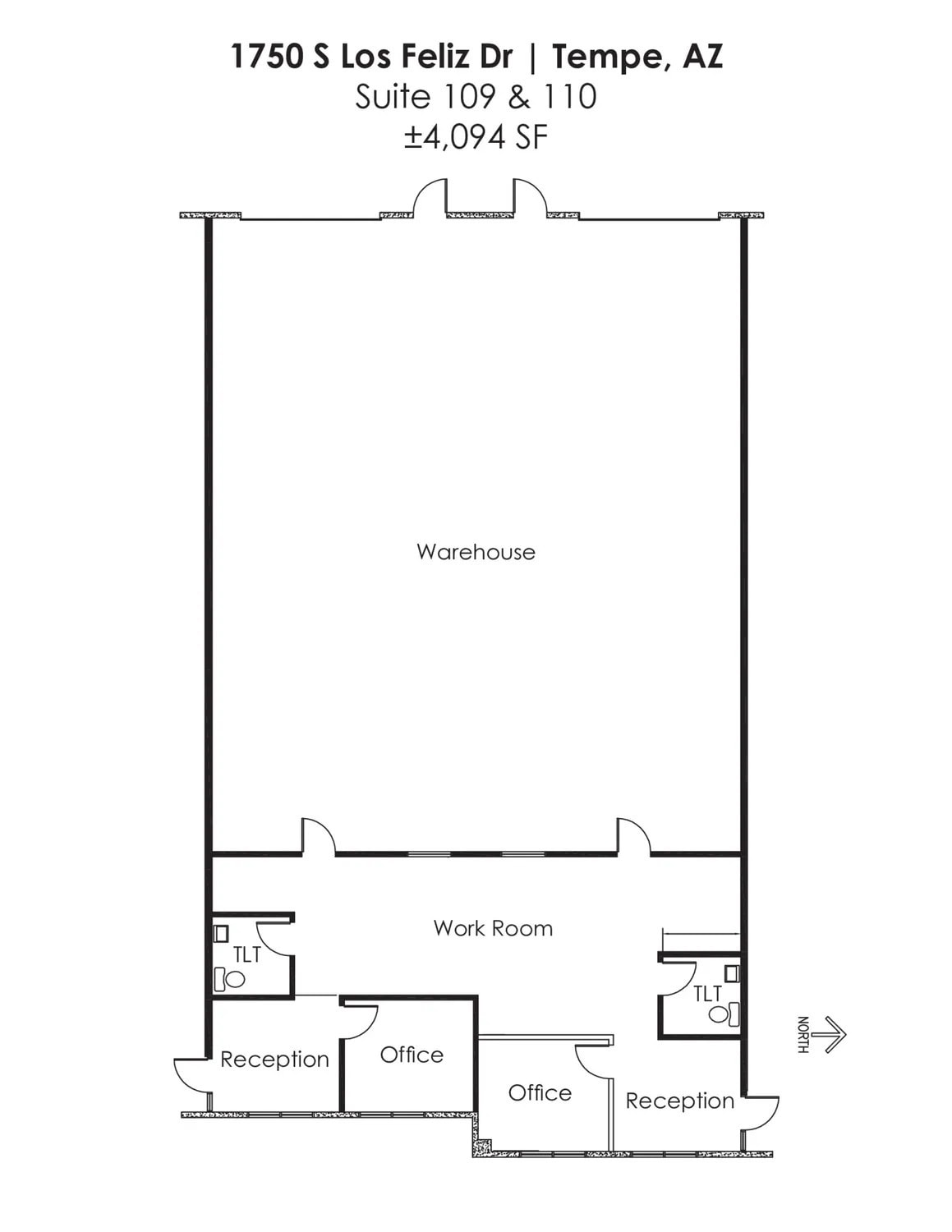 1750 S Los Feliz Dr, Tempe, AZ à louer Plan d’étage– Image 1 sur 1