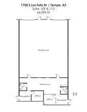 1750 S Los Feliz Dr, Tempe, AZ à louer Plan d’étage– Image 1 sur 1