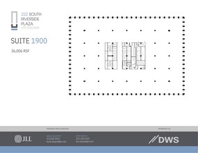 222 S Riverside Plz, Chicago, IL à louer Plan d’étage– Image 1 sur 2