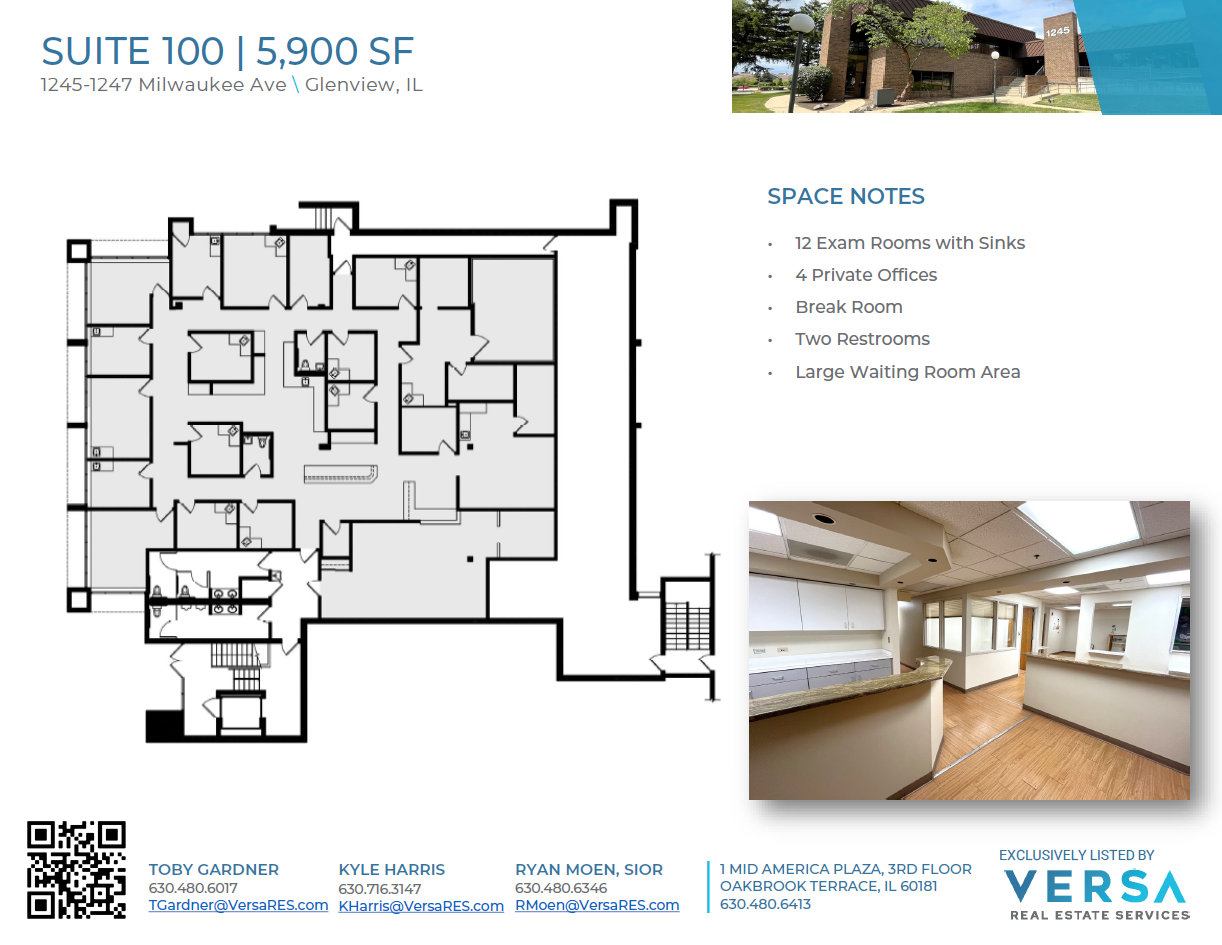 1245-1247 Milwaukee Ave, Glenview, IL à vendre Plan d’étage– Image 1 sur 3