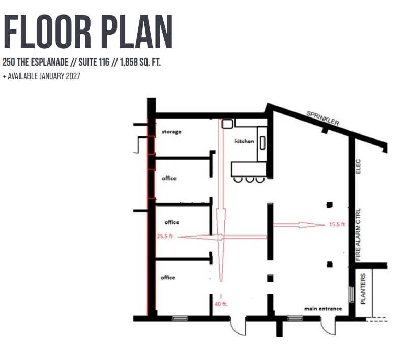 248-264 The Esplanade, Toronto, ON à louer Plan d’étage– Image 1 sur 1