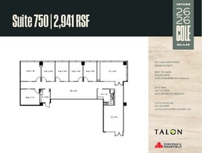 2626 cole Ave, Dallas, TX à louer Plan d’étage– Image 1 sur 1